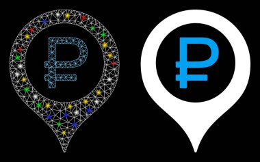 Fişek Kablosu Çerçeve Rublesi İşaretleyici Simgesi Fişek Benekli Simgesi