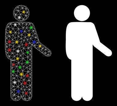 Fişek Ağı Gevşet Işık Lekeli Duran Poz Simgesi