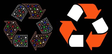 Fişek Ağı Geri Dönüşüm Simgesini Benekli Fişekle