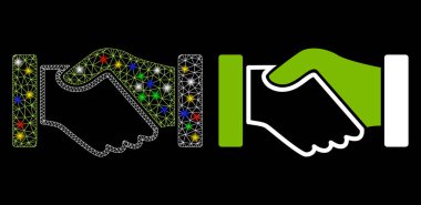 Fişek Ağı Kazanç Simgesi İşaret Lekeli El sıkışma Simgesi