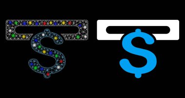 Fişek Ağı Bankacılık Makinesi Simgesi ile Flash Noktaları İşaretle