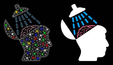 Fişek Kafatası Beyin Yıkama Simgesi Fişek Benekli