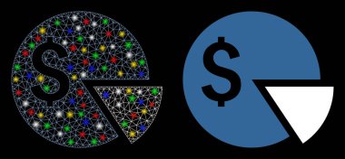 Fişek Lekeli Ağ Kabartma Bütçesi Pasta Çizelgesi Simgesi Simgesi