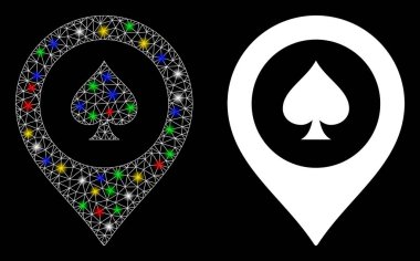 Fişek Kablosu Çerçeve Casinosu İşaretleyici Simgesi Fişek Benekli