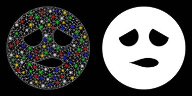 Işıl ışıl parlayan gövde rahatsız edici, gülen yüz simgesi benekli.