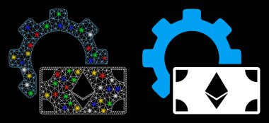 Fişek Kablosu Çerçevesi Ethereum Banknote Seçenekleri Fişek Benekli Gear Simgesi