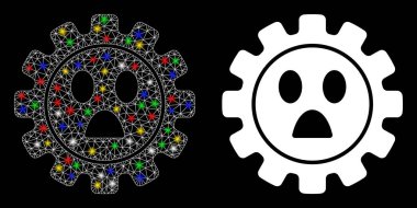 Işıl ışıl parlayan 2d Teçhizat Harika Gülen Simge Benekli