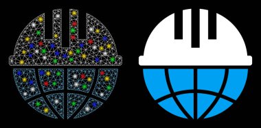 Fişek Ağı Küresel Kask Simgesi Benekli