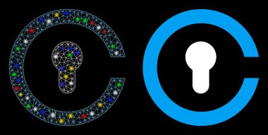 Fişek Lekeli Izgara Kabartma Anahtar Deliği Simgesi Simgesi