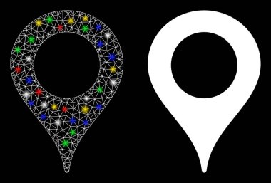 Fişek Kablosu Çerçeve Haritası İşaretleyici Simgesi Fişek Benekli