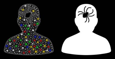 Fişek Benekli Ağ Kabuğu Zihinsel Hata Simgesi Simgesi