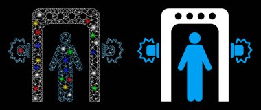 Parlak Ağ 2d Işık Lekeli Yolcu Ekran Simgesi