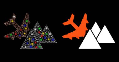 Fişek kablosu çerçevesi Piramitler Uçak Fişek Benekleri ile Simgeyi Çökertti