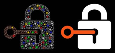 Işıl ışıl parlayan benekli 2d Gizlilik Simgesi