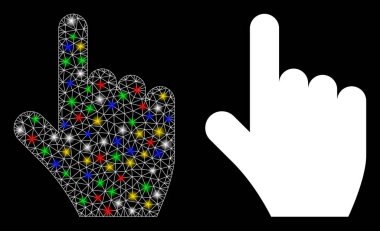 Parlak Izgara Ağı Fişek Benekli Hareket Simgesini Seç