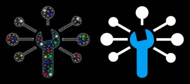 Ağ 2d Hizmet İlişkileri Simgesi Fişek Benekli
