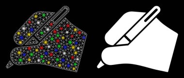 Fişek Kabuğu İmza Simgesi İşaret Lekeli El Simgesi