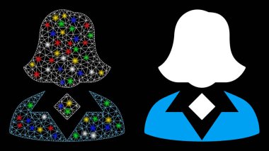 Işıl ışıl Leke Benekli Ağlı Kadın Simgesi