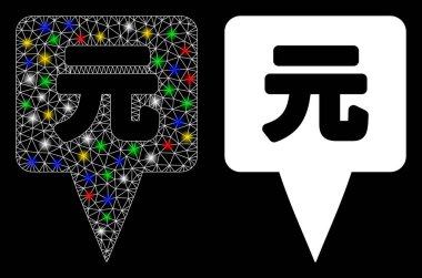 Fişek Kabuğu Yuan Haritası İşaret Simgesi Simgesi Fişek Benekli