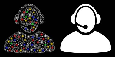 Fişek Ağı Arama Merkezi Operatörü Simgesi ile Flash Spotlar