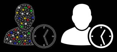 Fişek Lekeli Ağ Kabartma Kullanıcı Geçici Saati Simgesi Simgesi