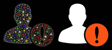 Izgara 2d Hasta Sorun Simgesi Işık Noktaları ile Fişek