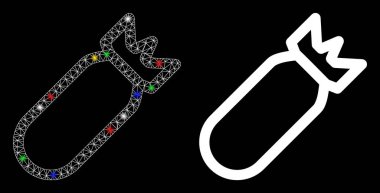 Fişek Kablosu Çerçeve Bombası Benekli Simge