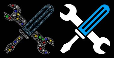Parlak Kablo Çerçeve Araçları Simgesi Flare Benekli