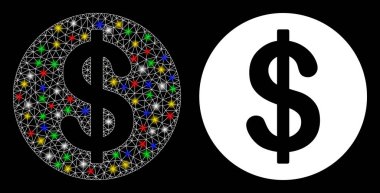 Fişek Kablosu Çerçeve Dolar Para Simgesi Fişek Benekli