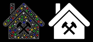 Fişekli Ağ 2d Fabrika Simgesi