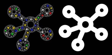 Fişek 2d Hub Simge Bağlantısını Flare Benekleriyle Birleştir