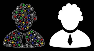 Işıltılı Izgara Kadavra Yargıç Işık Noktalı Meslek Simgesi