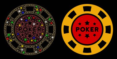 Fişek Ağı Poker Kumarhanesi Fişek Benekli Cipsi Simgesi