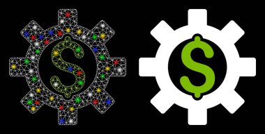 Fişek Benekli Ağ 2d Finansal Gelişim Simgesi