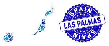 Mavi Yıldız Las Palmas Eyaleti Harita Bileşimi ve Tehlike Mührü