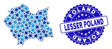 Mavi Yıldız Polonya Küçük Voyvoda Mozaik ve Tehlike Mührü Haritası