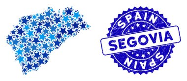 Mavi Yıldız Segovia Eyaleti Harita Bileşimi ve Tehlike Mührü