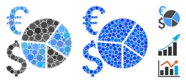 Finansal Pasta Çizelgesi Çember Noktalar Mozaik Simgesi