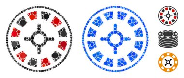 Rulet Bileşimi Çember Noktalarının Simgesi