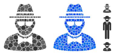 Gizli Ajan Mozaik Yuvarlak Noktalar Simgesi