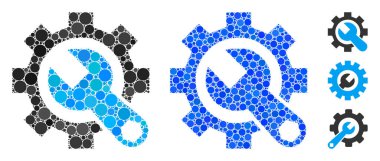 Küresel Ögelerin Servis Araçları Bileşimi Simgesi