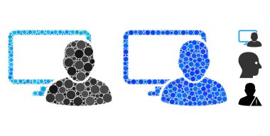 Küresel Ögelerin Bilgisayar Kullanıcı Bileşimi Simgesi