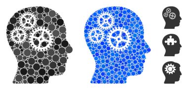 Küresel Ögelerin Beyin Dişlileri Bileşimi Simgesi