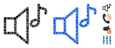 Ses Cildi Bileşimi Çember Noktalarının Simgesi