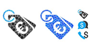 Euro Price Etiketleri Çember Noktalarının Beste Simgesi