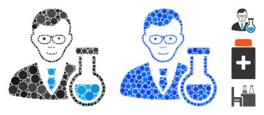 Yuvarlak Noktaların Kimyager Bileşimi Simgesi