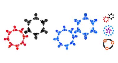 İşbirliği Mozaik Çemberler Simgesi