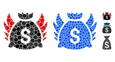 Melek Yatırım Torbası Kompozisyon Simgesi Yuvarlak Noktalar