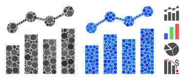 Küresel Ögelerin İstatistik Grafikleri Kompozisyon Simgesi