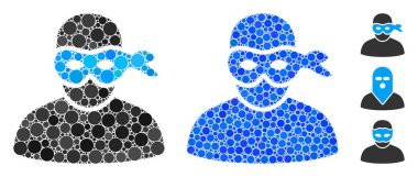 Çember Noktalarının Maskeli Hırsız Bileşimi Simgesi